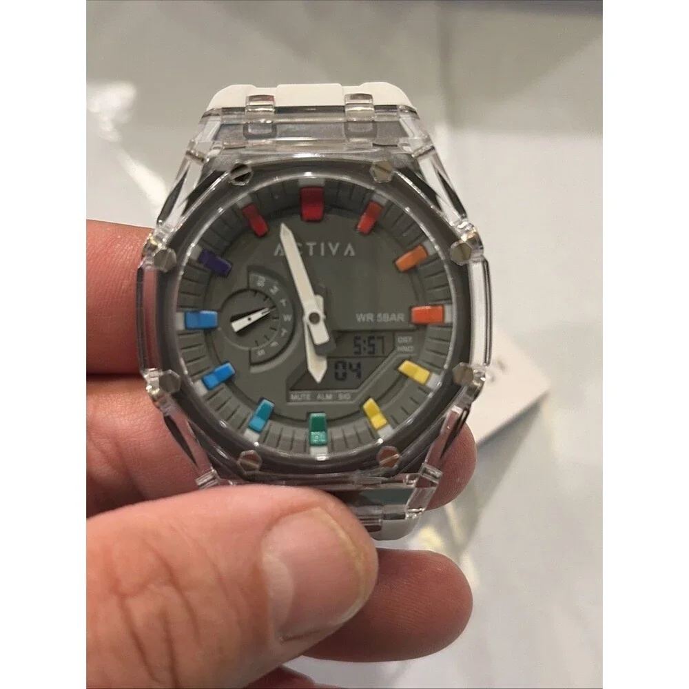 Activa Kaleido X Invicta Men's Digital Watch - 44.2mm, White Grey ACW2100-003